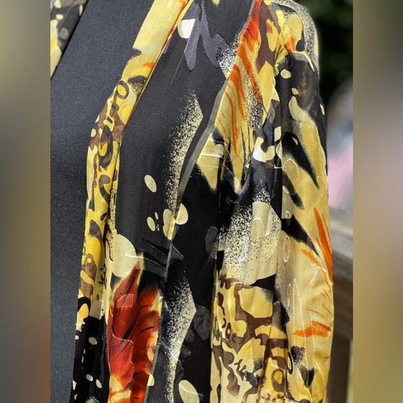 CHICO’S Silk Sheer Open Front Kimono/Cardigan - Picture 8 of 17